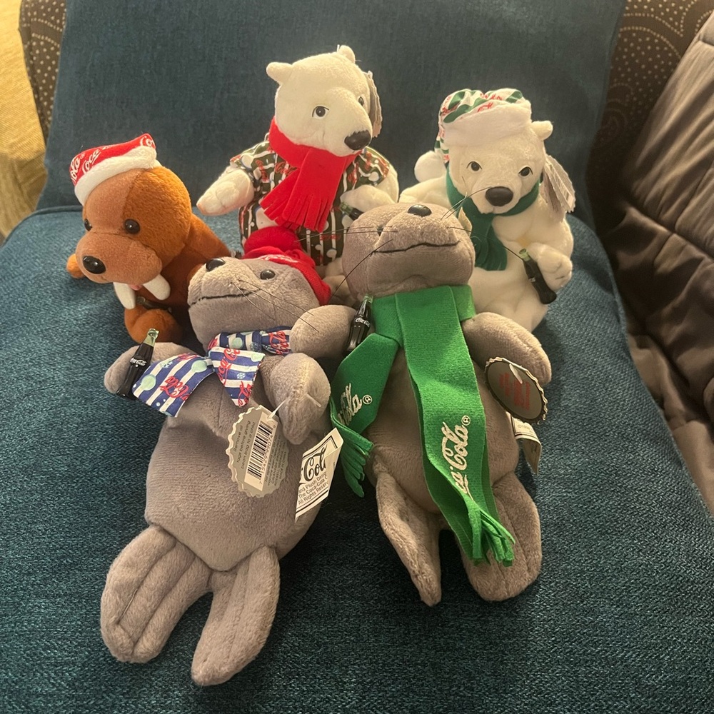 Coca-Cola Plush Collection with Festive Scarves